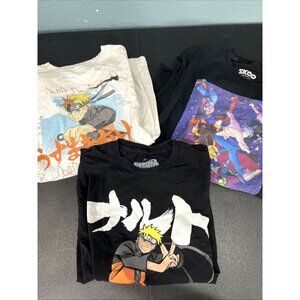 Naruto Anime T Shirt Lot 3 Mens Sz M Uzumaki Sk8 the Infinity Reki Langa Manga